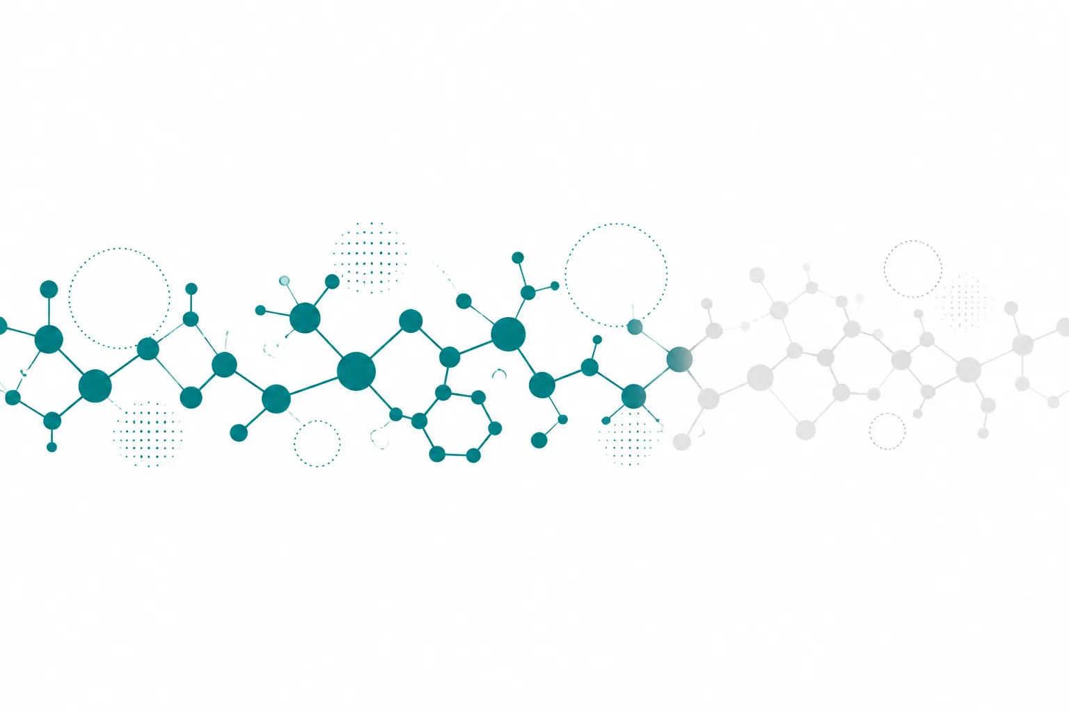 Abstract diagram showing a long chain of nodes with the first portion highlighted and the remainder faded